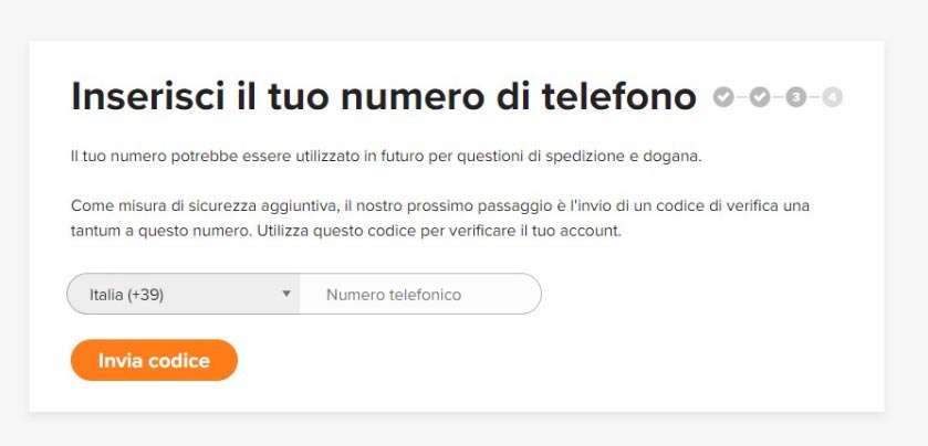 Screenshot: SMS-Code Eingabe – Wie man sich auf Catawiki registriert