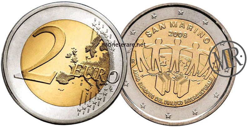 2 Euro San Marino 2008 Interkultureller Dialog