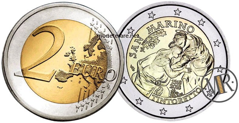 2 Euro Commemorativi San Marino 2018 Tintoretto