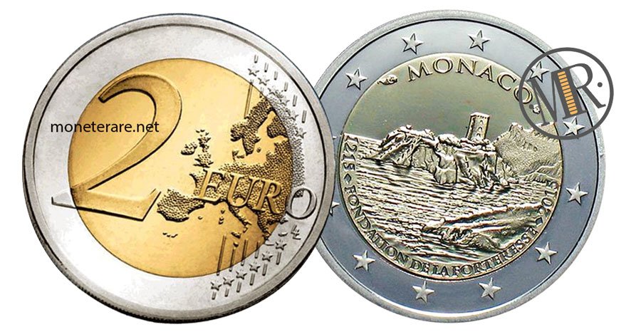 2 Euro Gedenkmünze Monaco 2015 Die Burg