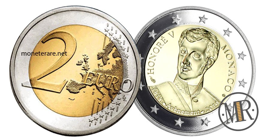2 Euro Gedenkmünze Monaco 2019 Prinz Honoré V