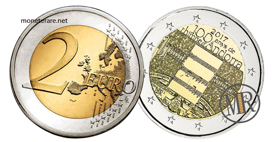 2 Euro Gedenkmünzen Andorra 2017 Andorranische Hymne