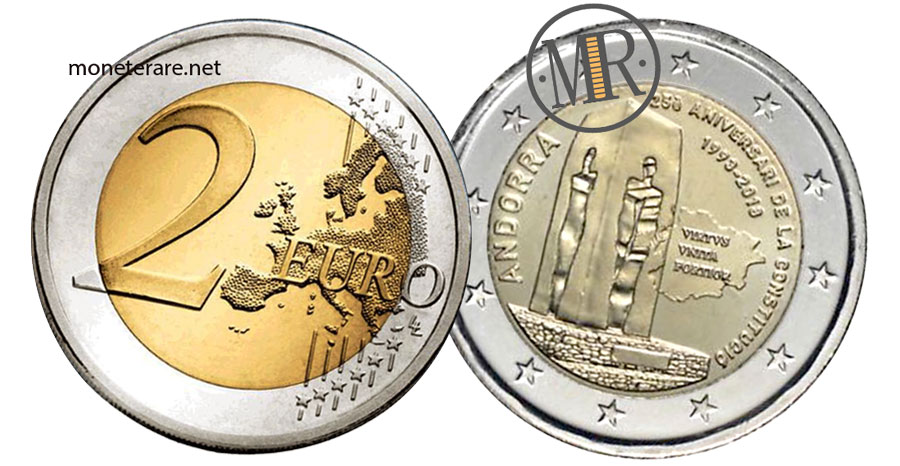 2 Euro Gedenkmünzen Andorra 2018 Verfassung von Andorra