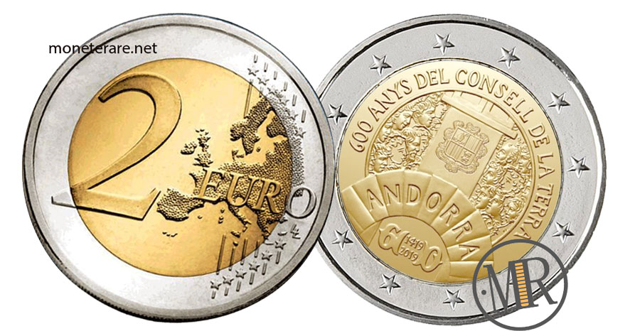 2 Euro Gedenkmünzen Andorra 2019 Consell de la Terra