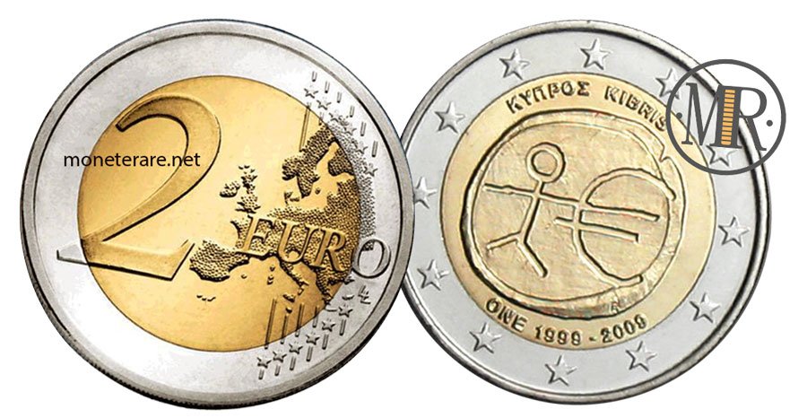 2 Euro Gedenkmünzen Zypern 2009 Wirtschafts- und Währungsunion