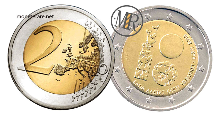 2 Euro Gedenkmünze Estland 2018 Republik Estland