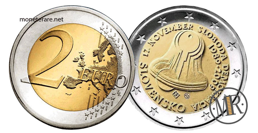 2 Euro Commemorativi Slovacchia 2009 Freiheit und Demokratie
