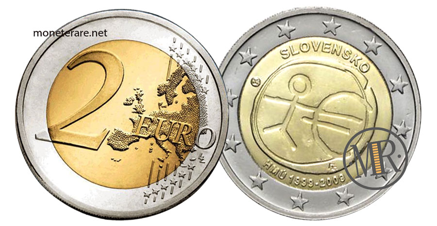 2 Euro Gedenkmünzen Slowakei 2009 Wirtschafts- und Währungsunion