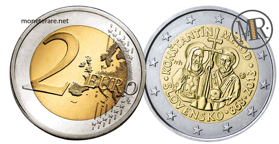 2 Euro Gedenkmünzen Slowakei 2013 Costantino e Metodio