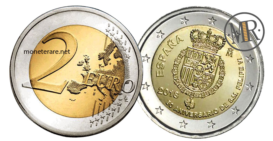 2 Euro Gedenkmünzen Spanien 2018 König Felipe VI
