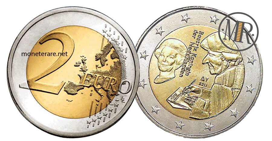 2 Euro Gedenkmünzen Niederlande 2011 Lob der Torheit