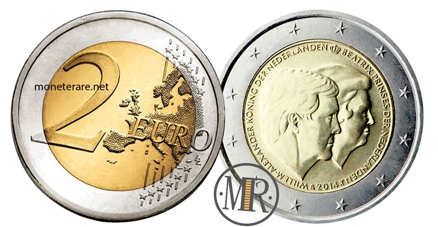 2 Euro Gedenkmünzen Niederlande 2014 Königin Beatrix