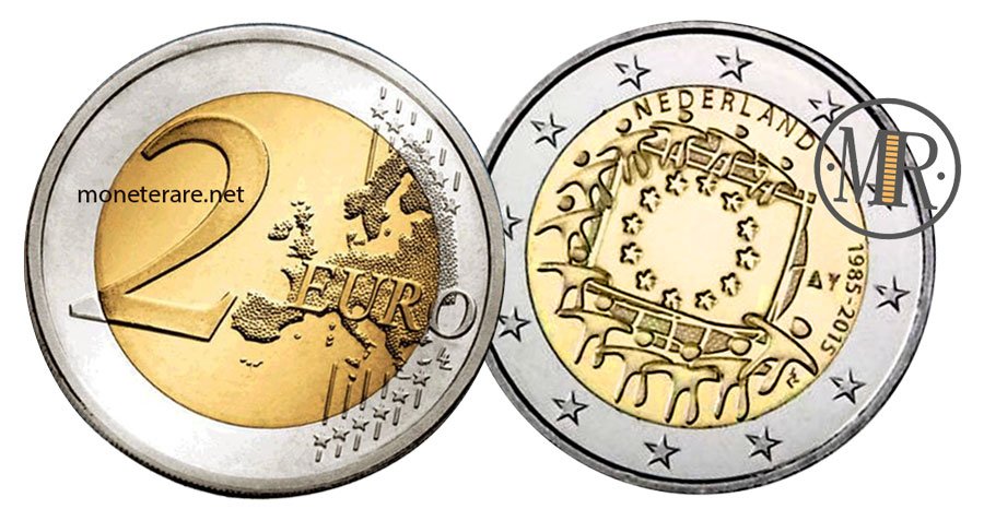 2 Euro Gedenkmünzen Niederlande 2015 Europäische Flagge - 2 Euro Niederlande 2015