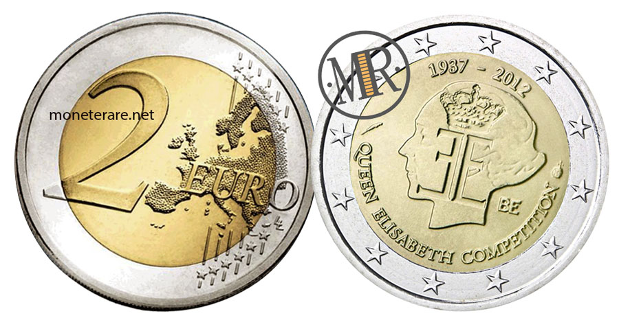 2 Euro Gedenkmünzen Belgien 2012 Königin Elisabeth
