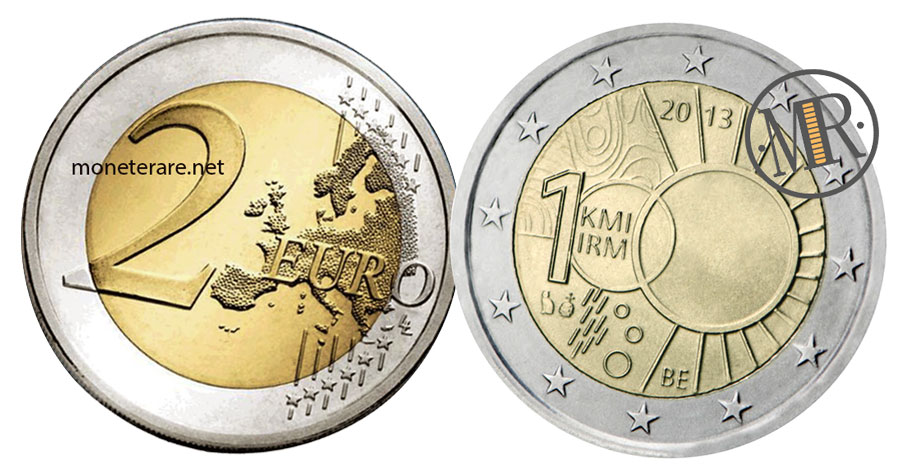 2 Euro Gedenkmünzen Belgien 2013 Königliches Meteorologisches Institut