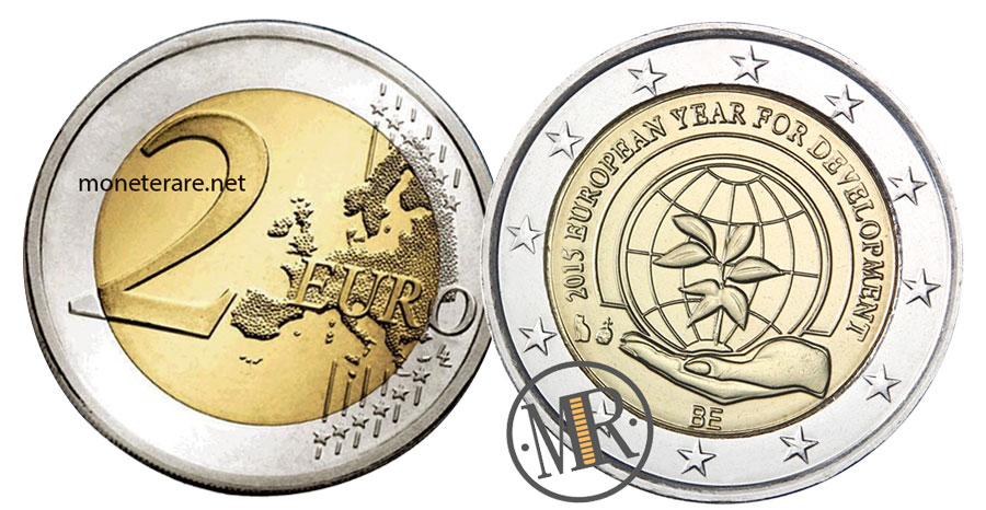 2 Euro Gedenkmünzen Belgien 2015 Jahr für Entwicklung