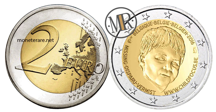 2 Euro Gedenkmünzen Belgien 2016 Vermisste Kinder