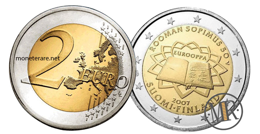 2 Euro Gedenkmünzen Finnland 2007 - Jubiläum der Römischen Verträge