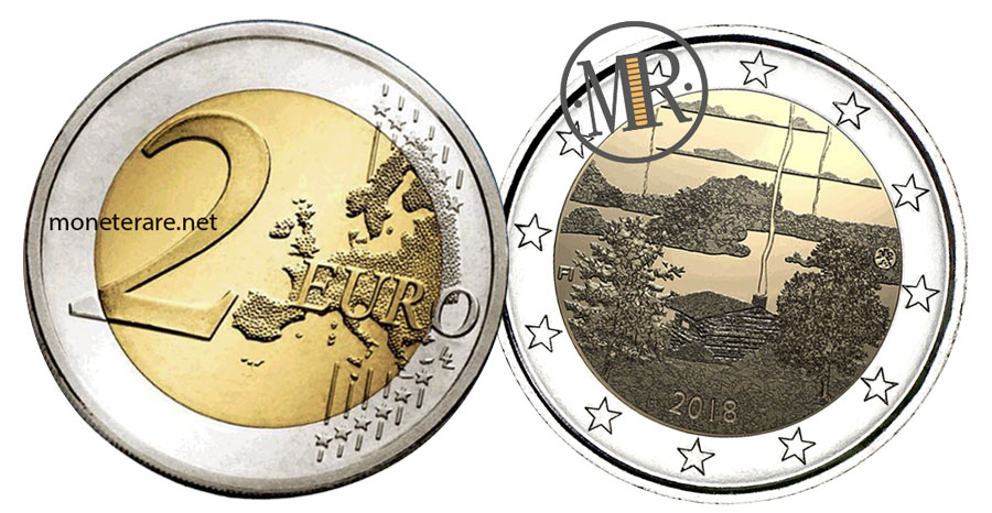 2 Euro Commemorativi Finlandia 2018 - Parco di Koli