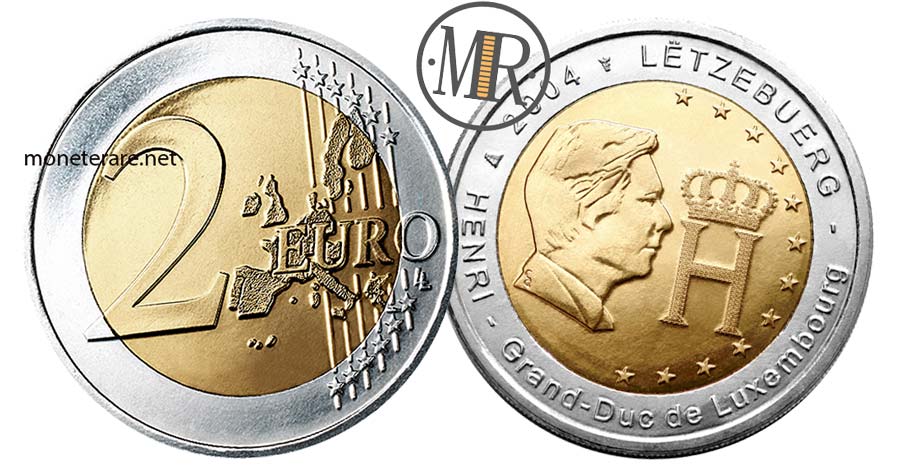 2-Euro-Gedenkmünzen Luxemburg 2004 Großherzog Henri