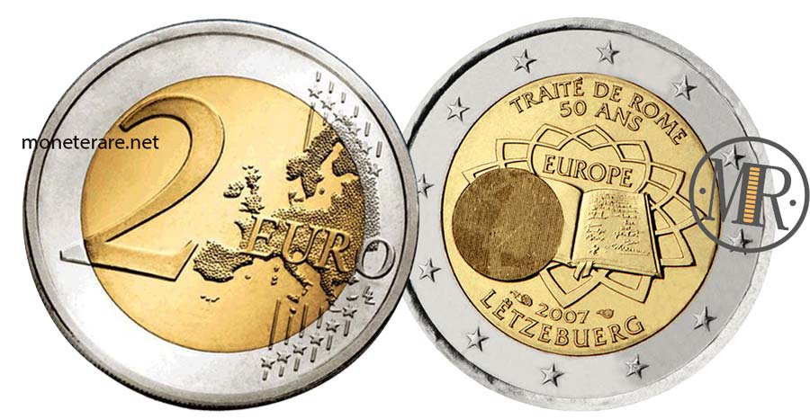 2 Euro Luxemburg 2007 Gedenkmünzen - Römische Verträge