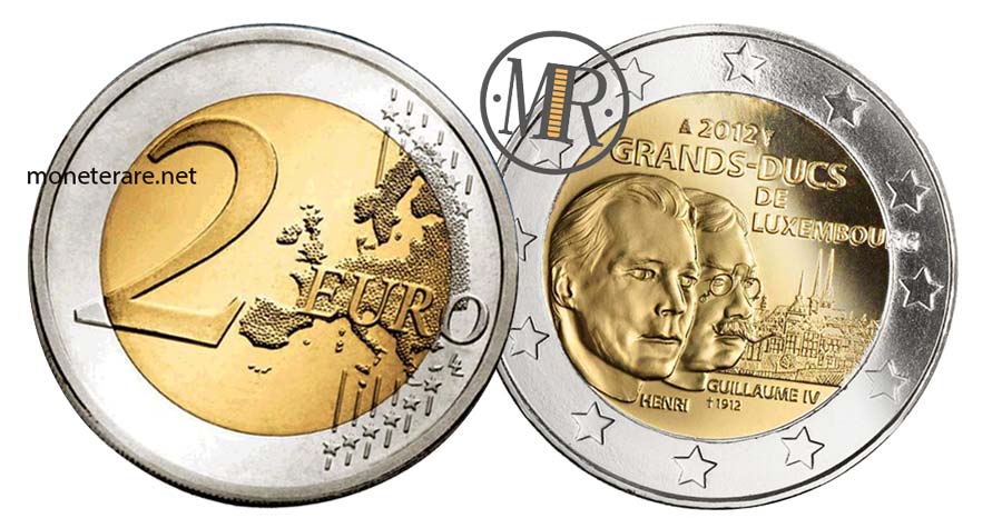 2 Euro Gedenkmünze Luxemburg 2012 Jahrestag des Todes von Guillaume IV von Luxemburg