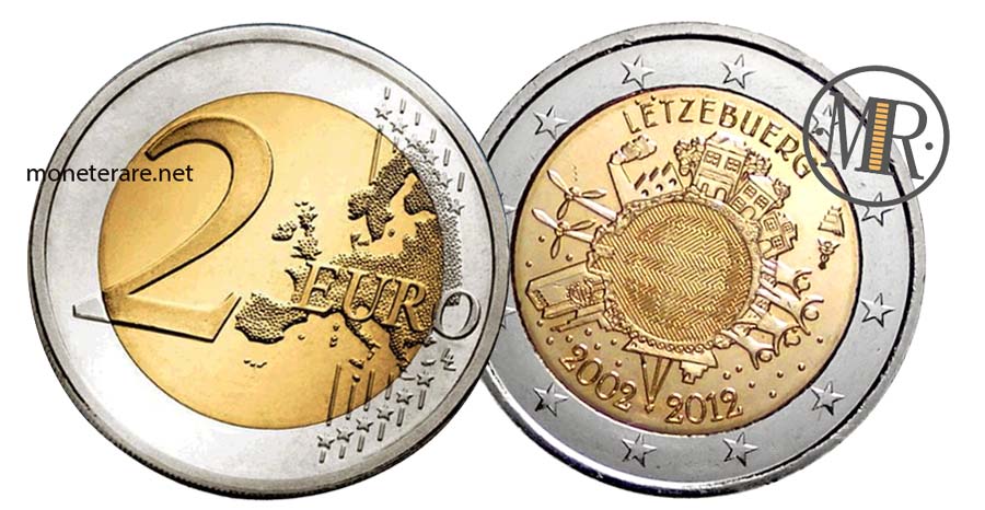 2 Euro Luxemburg 2012 Gedenkmünze EURO