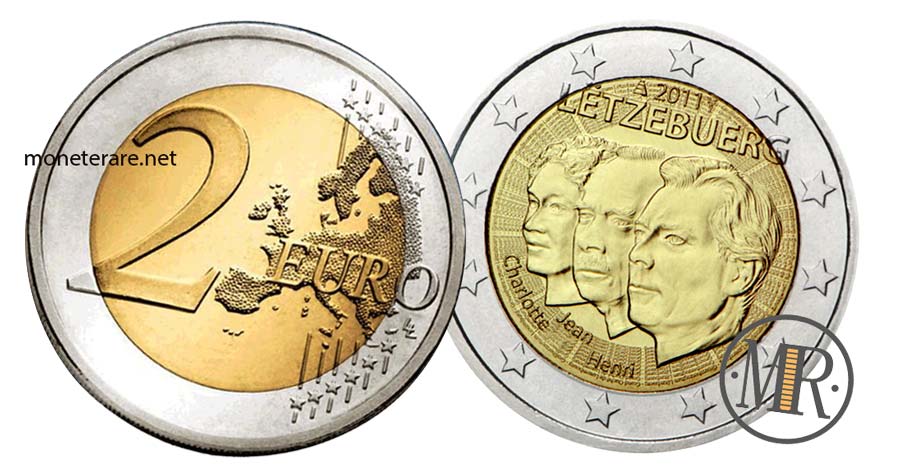 2 Euro Luxemburg 2011 - Gedenkmünze Ernennung von Jean (Luxembourg - Letzebuerg)