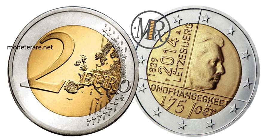 2 Euro Luxemburg 2014 Gedenkmünzen zum Jubiläum der Unabhängigkeit des Großherzogtums
