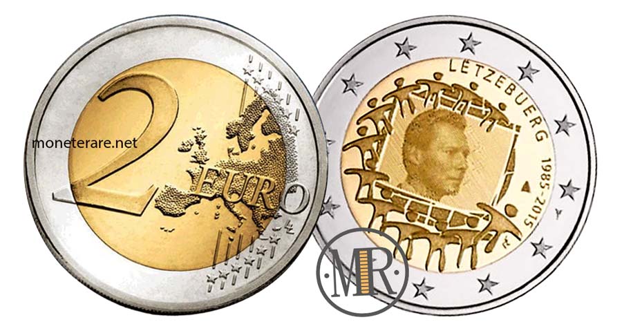 2 Euro Gedenkmünze Luxemburg 2015 Jubiläum der Flagge