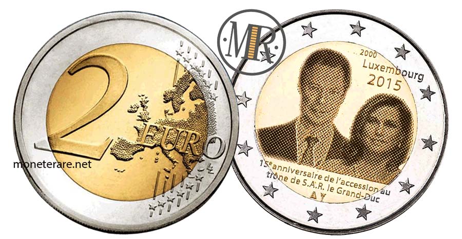 2 Euro Gedenkmünze Luxemburg 2015 Großherzog Henri Thronbesteigung