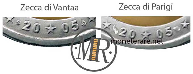 2-Euro-Gedenkmünze Luxemburg 2005 Varianten Münzstätten
