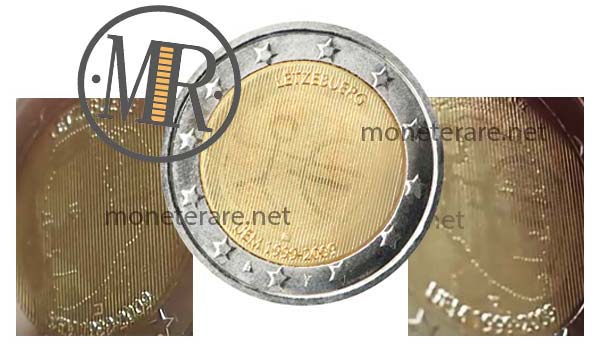 2 Euro Luxemburg 2009 UEM Hologramm Grandherzog Henri
