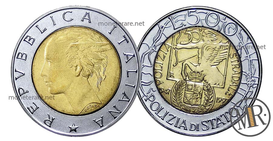 500 Lire Verkehrspolizei 1997