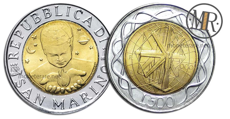 500 Lire San Marino Bimetalliche 2000 Il Lavoro