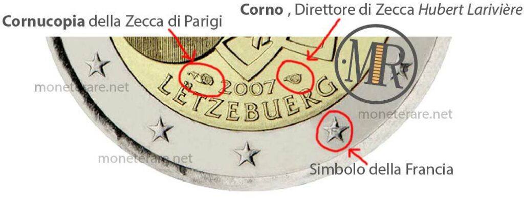 Symbole 2 Euro Gedenkmünzen Luxemburg 2007