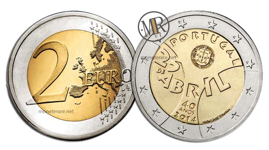 2 Euro Commemorativi Portugal 2014 Nelkenrevolution