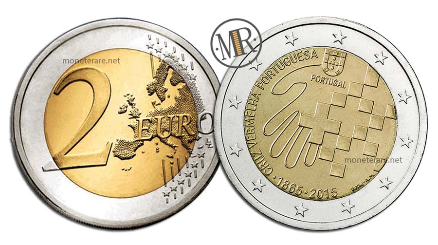2 Euro Commemorativi Portugal 2015 Portugiesisches Rotes Kreuz