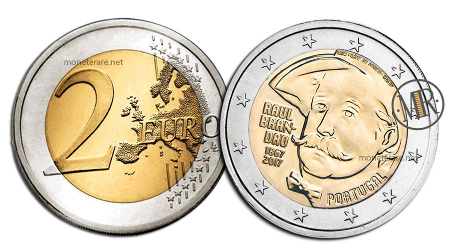 2 Euro Gedenkmünze Portugal 2017 Raul Brandão