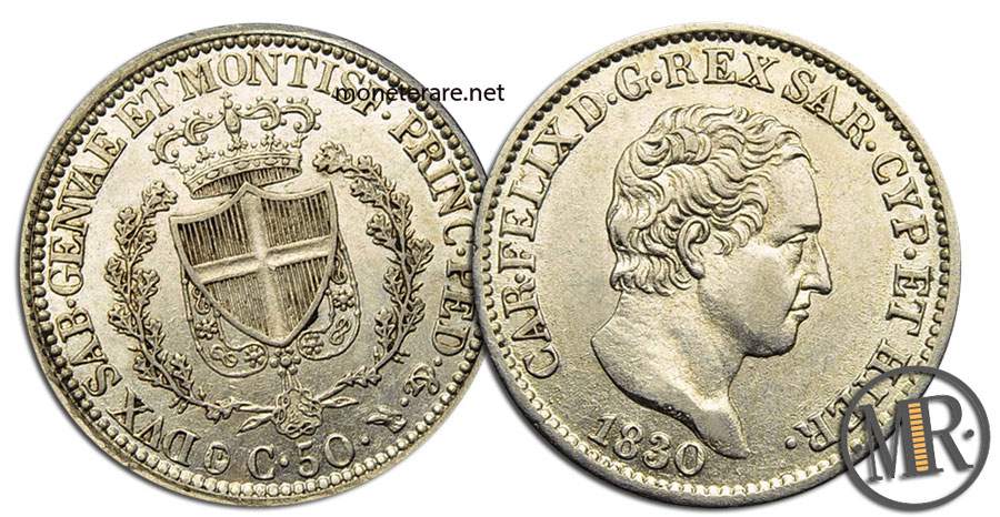 50 Centesimi Lire Carlo Felice