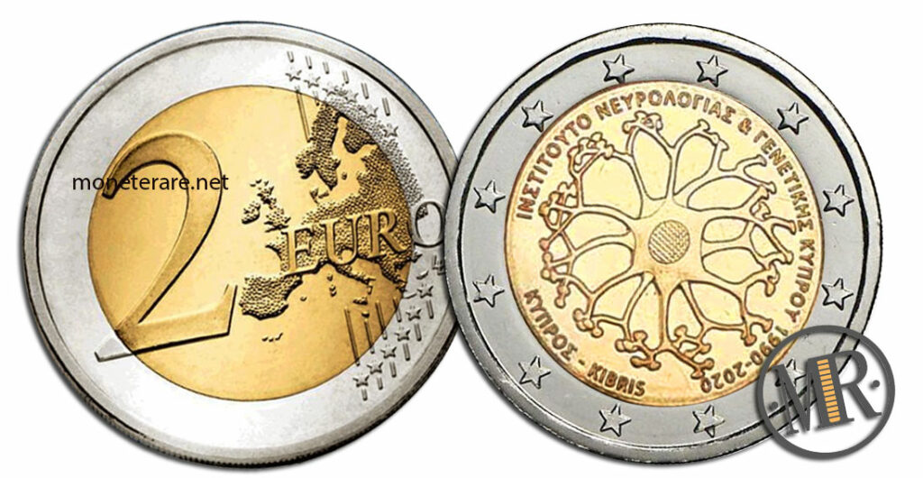 2 Euro Gedenkmünzen Zypern 2020 Neurologie und Genetik