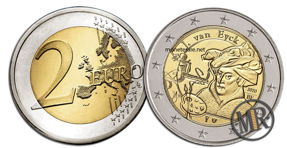 2 Euro Gedenkmünzen 2020 Belgien Jan van Eyck