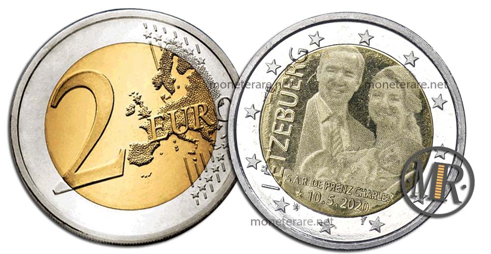 2 Euro Gedenkmünzen Luxemburg 2020 Thronfolger Charles Ologramm