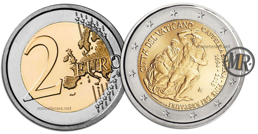 2 Euro Commemorativi Vaticano 2019 Cappella Sistina