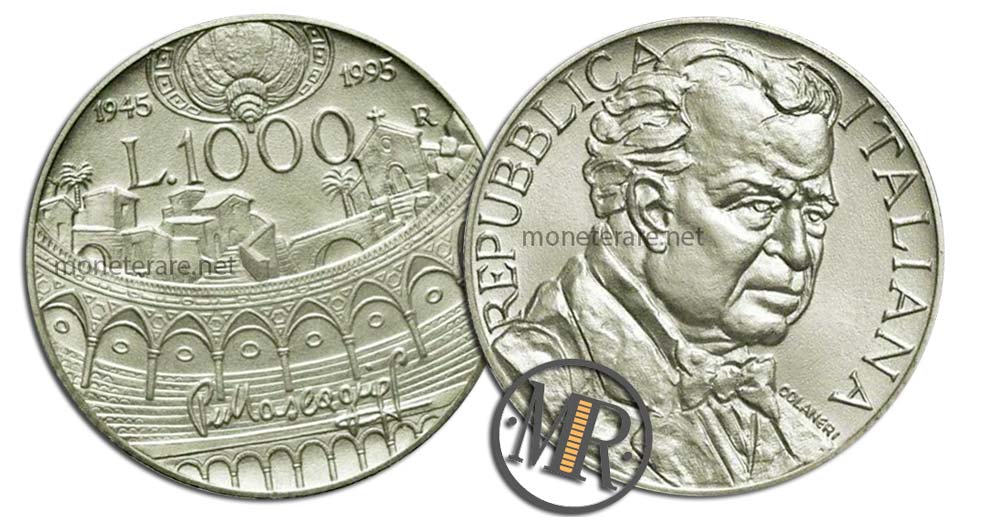1000 Lire 1995 Pietro Mascagni Silbermünze