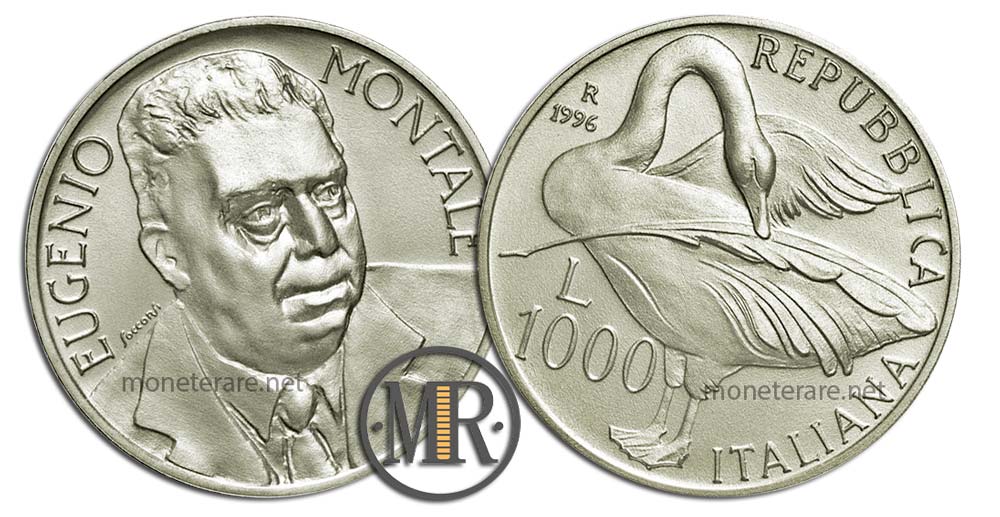 1000 Lire 1996 Eugenio Montale Silbermünze