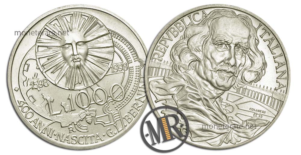 1000 Lire 1998 Gian Lorenzo Bernini Silbermünze