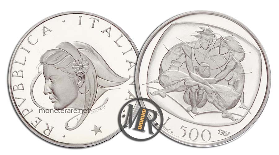 Famiglia 500 Lire Commemorative Argento