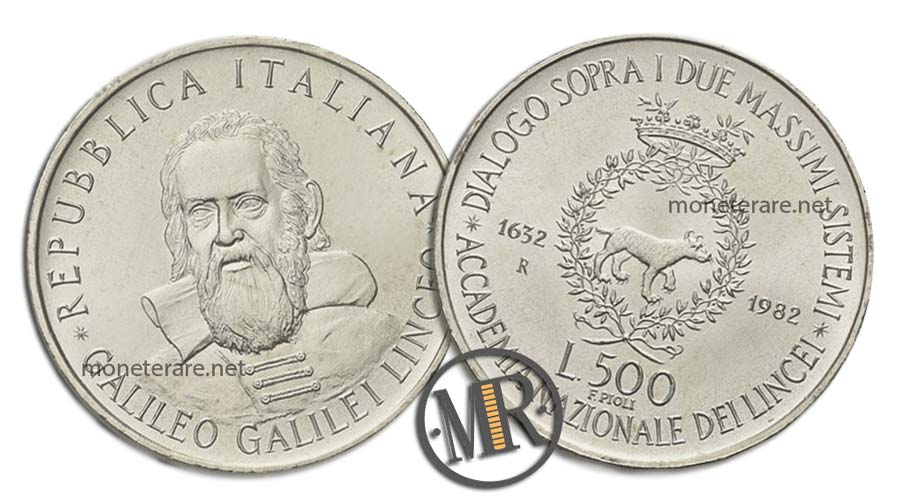 Galileo Galilei 500 Lire Commemorative Argento