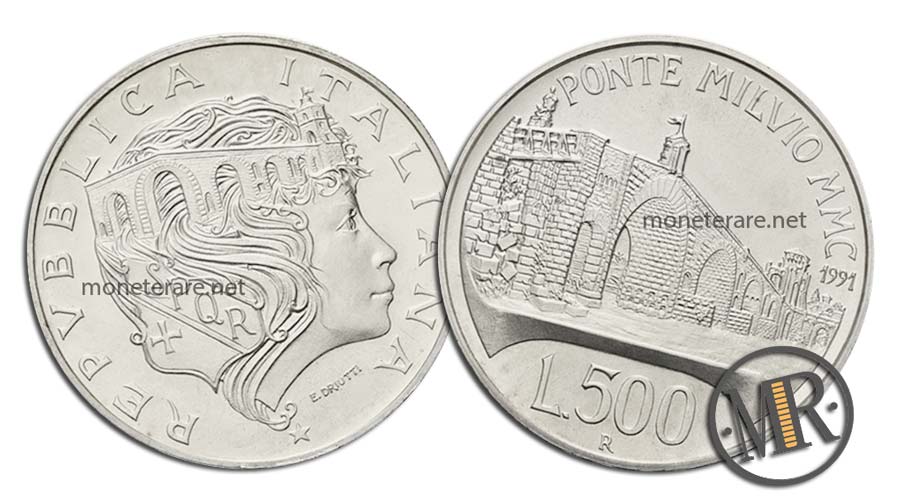 Ponte Milvio 500 Lire Commemorative Argento